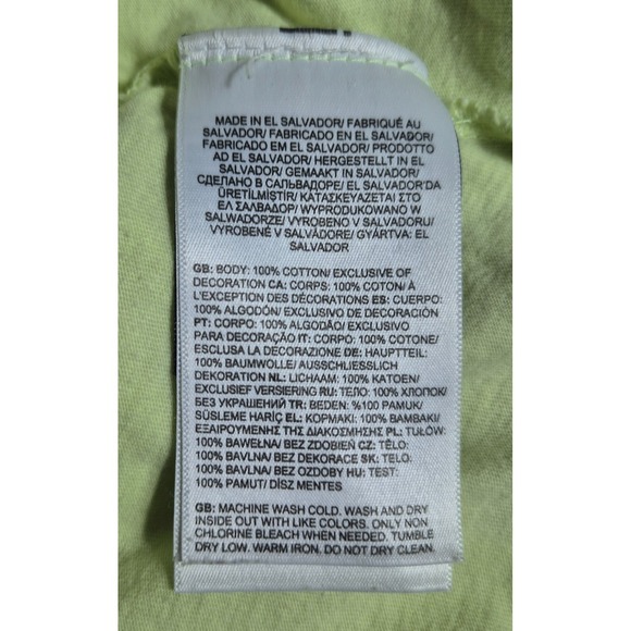 North Face Mens Brand Proud T-Shirt XXL 2XL Greenish-Yellow Cotton NF0A86WX - Picture 5 of 7